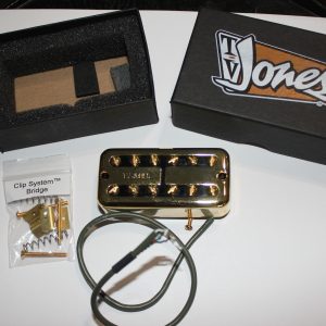TV Jones Power Tron Bridge Electric Guitar Pickup - Universal Mount, Gold