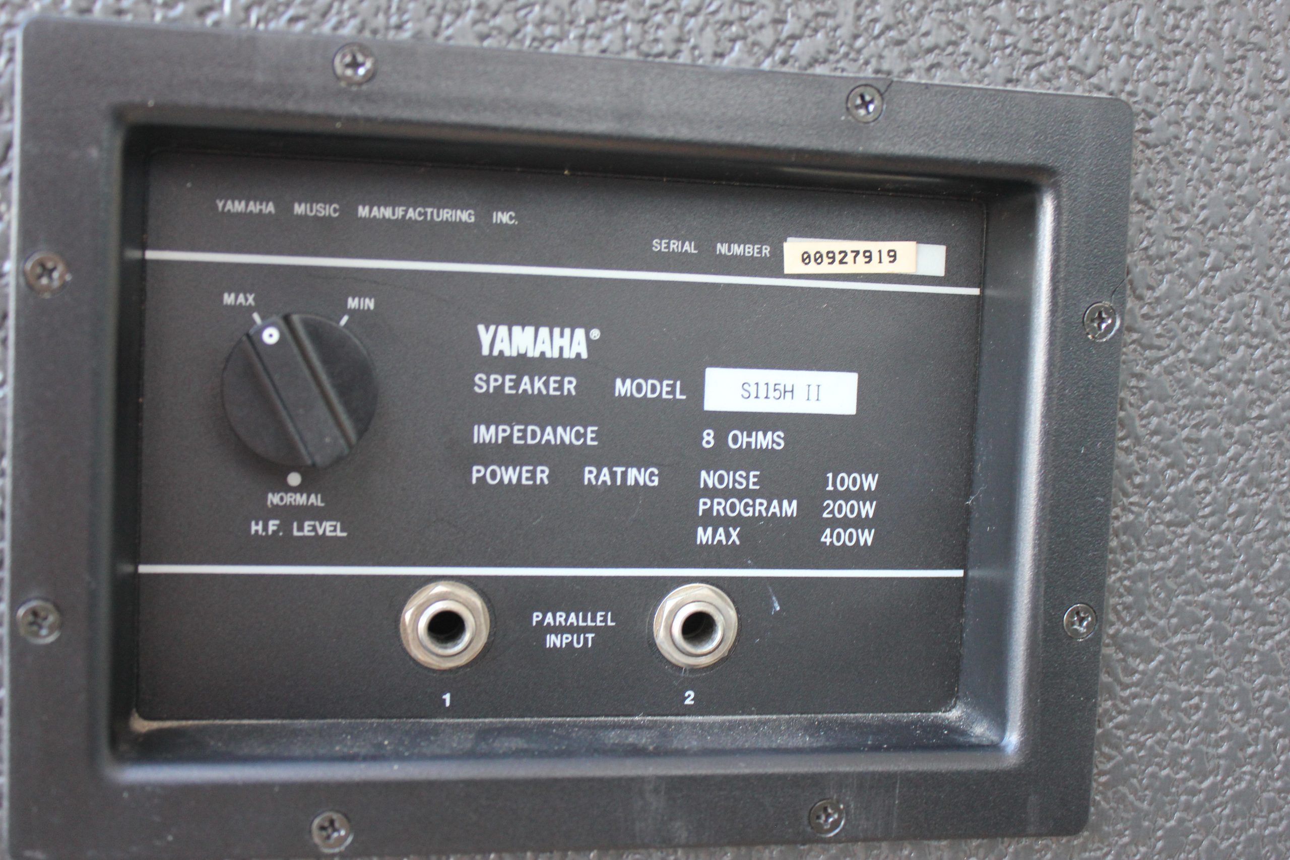 Yamaha S115H II/FOH 2 Way 15″ and Horn 200 Watts 8 Ohm – Action