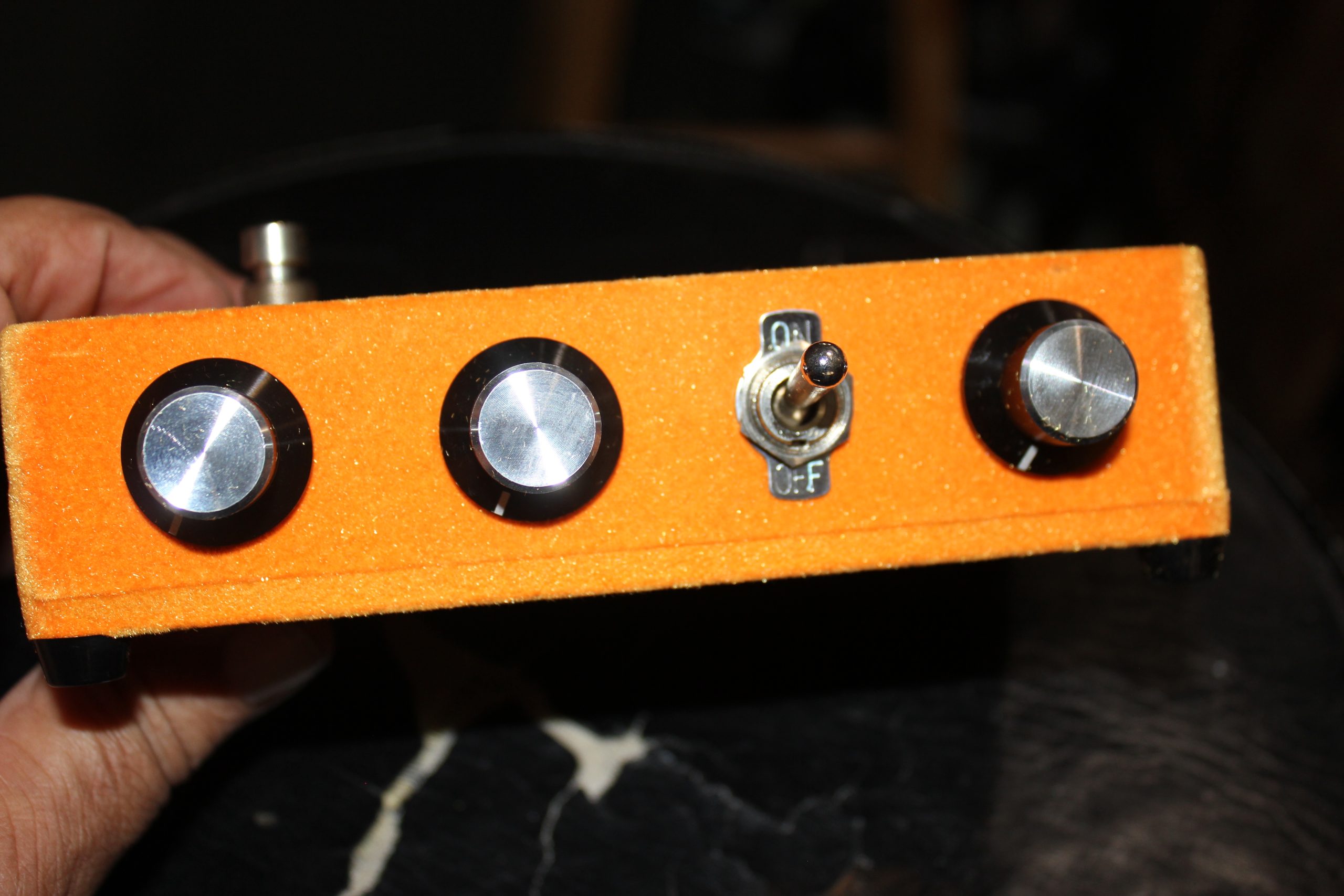 Warm Audio Foxy Tone Box Vintage Fuzz Pedal (Orange Fuzzy Texture) - Image 5