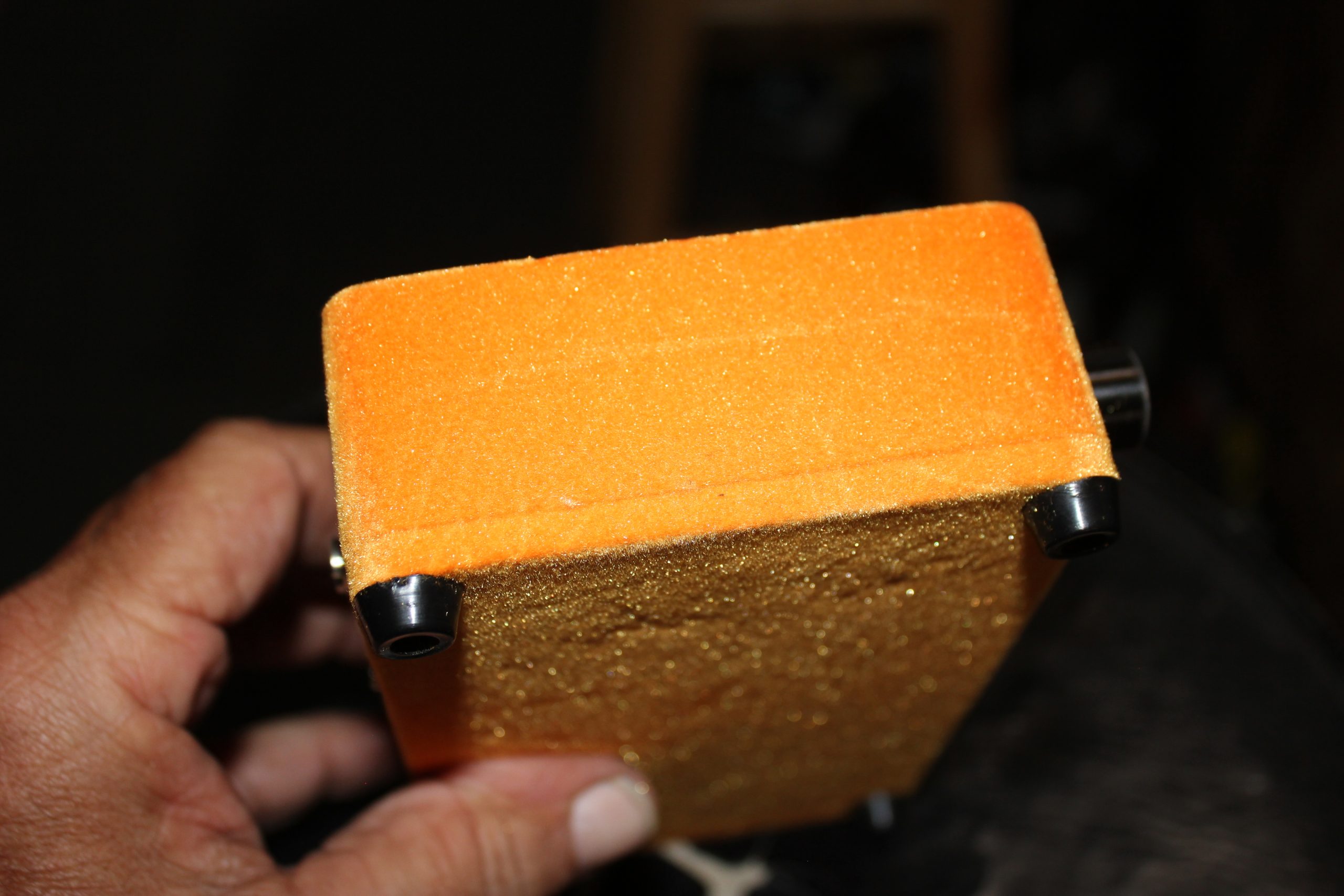 Warm Audio Foxy Tone Box Vintage Fuzz Pedal (Orange Fuzzy Texture) - Image 6