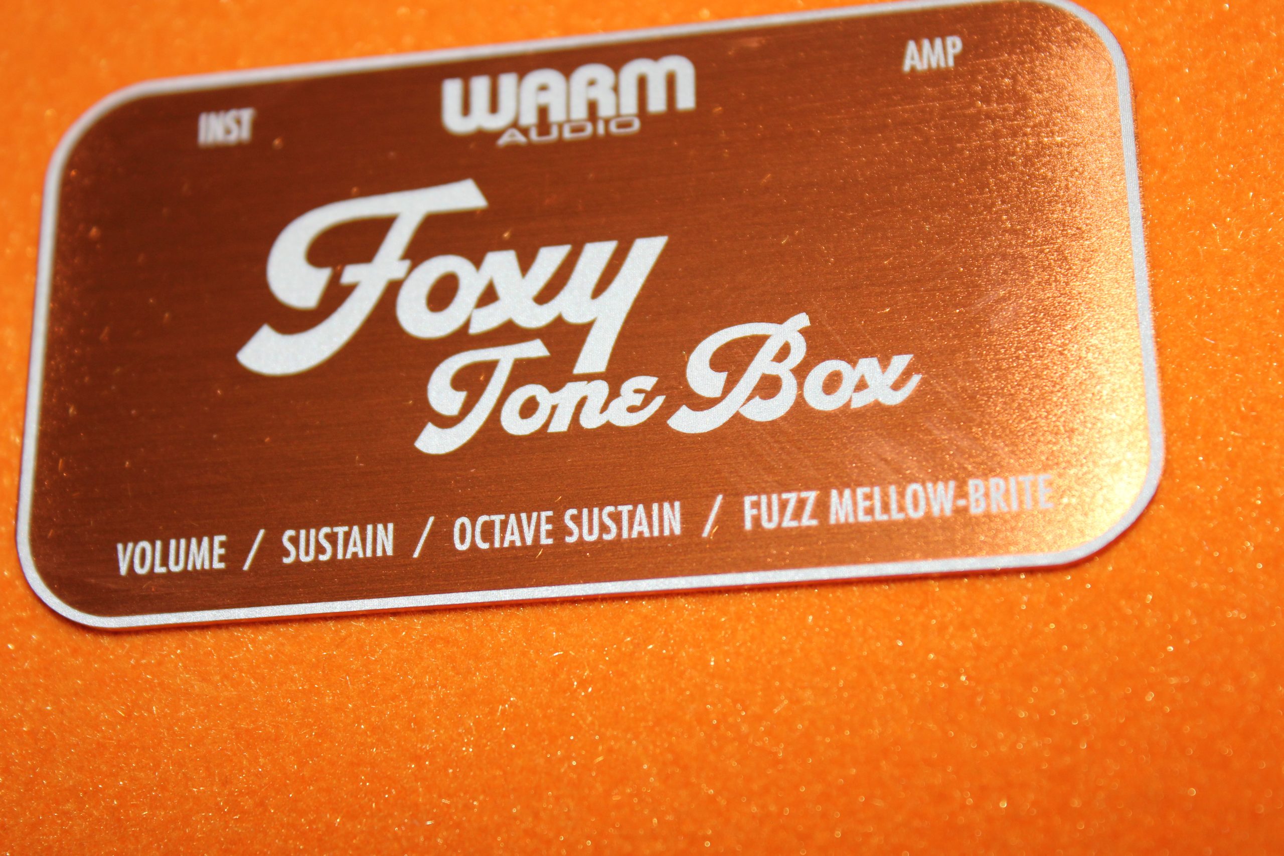 Warm Audio Foxy Tone Box Vintage Fuzz Pedal (Orange Fuzzy Texture) - Image 9